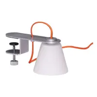 Veioză gri cu abajur din sticlă (înălțime 23 cm) Lure – Hübsch