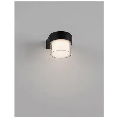 Aplica DARF Nisipiu Negru Aluminiu ABS Diffuser LED 5 Wat 420Lm 3000K CRI>80 100-240 Volt 50Hz Beam Angle 104° IP65 Deschis jos