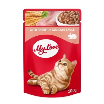 Hrana umeda pentru pisici My Love - iepure 100g Engros