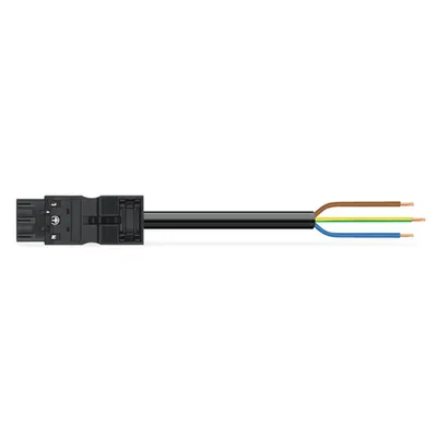 pre-assembled connecting cable; Eca; Plug/open-ended; 3-pole; Cod. A; H05VV-F 3G 1.5 mm²; 3 m; 1,50 mm²; white