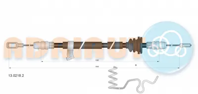 Cablu frana mana (1505mm 1285mm) potrivit FORD TOURNEO CUSTOM V362, TRANSIT CUSTOM V362 2.0D 2.2D 09.12-12.23