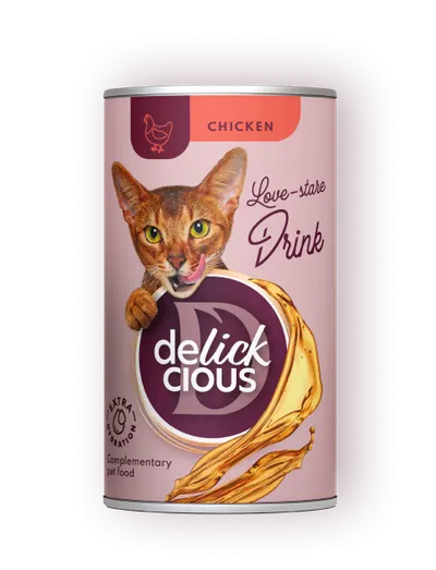 Delickcious Pisica Conserva Bautura cu Pui 140 G