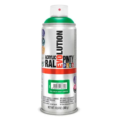 Vopsea Spray acrilica verde menta, interior / exterior, ral 6029, 400 ml, Pintyplus