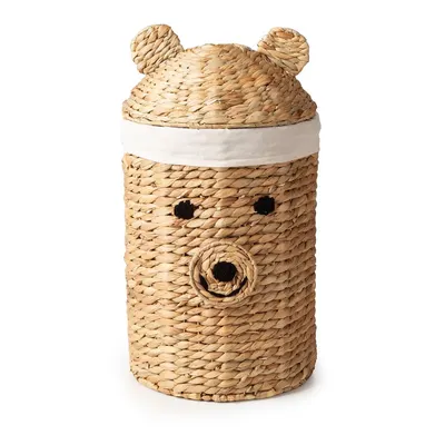 Coș de jucării pentru copii în culoare naturală din zambilă de apă ø 30x56 cm Bear – Compactor