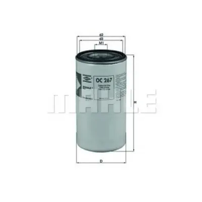 Filtru ulei MAHLE ORIGINAL OC 267