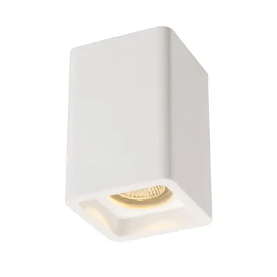 Corp iluminat TAVAN, PLASTRA Plafon lumenul, QPAR51 ,, alb patrat Ipsos, max. 35 W