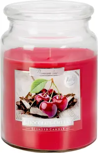 Lumânare parfumată Bispol Premium - Ciocolată și cireșe, 500 g