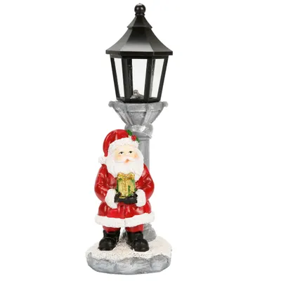 Figurina decorativa, Alska, Mos Craciun cu felinar