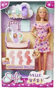 Set joc Simba Toys Steffi Love - Steffy însărcinată cu burtă și copil în creștere