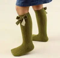 Șosete Kaki 3/4 cu Fundiță, kaki