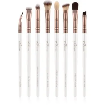 Luvia Cosmetics Prime Vegan All Eye Want set perii machiaj pentru ochi Pearl White / Metallic Coffee Brown