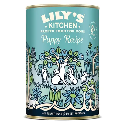 Lily's Kitchen Recipe with Turkey, Duck & Kale Tin for Puppy 400 g