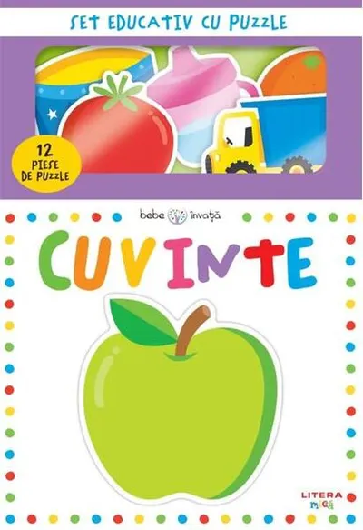 Bebe învaţă. Cuvinte. Set educativ cu puzzle - Hardcover - ***