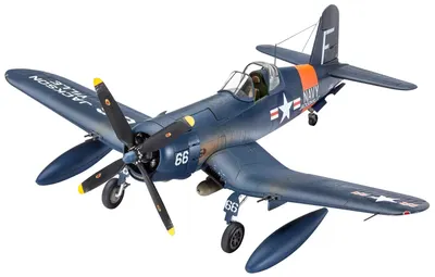 Model de asamblat Revell Militar: Avioane - F4U-4 Corsair (cu accesorii incluse)