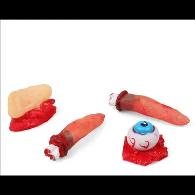 Decor halloween degete, ureche, ochi latex