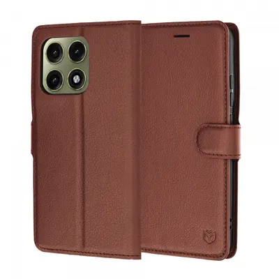 Husa pentru Motorola Edge 70 Pro, Techsuit, Leather Folio, Maro