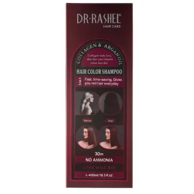 Dr. Rashel Sampon nuantator (fara amoniac) 400 ml Dark Wine Red