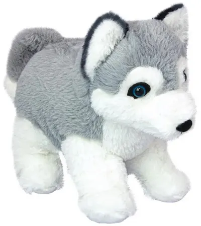 Jucărie de pluș Wild Planet - Cățeluș Husky, 25 cm