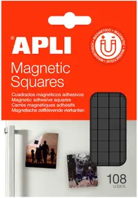 Magneți autoadezivi Apli - Pătrate, 108 buc