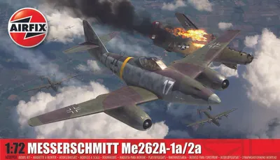 Model asamblat Airfix Militar : Avioane - bombardier german Messerschmitt Me262A-1a/2a