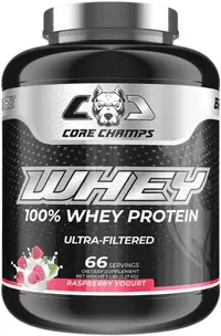 100% Whey Protein Ultra-Filtered, zmeură cu iaurt, 2270 g, Core Champs by Kai Greene