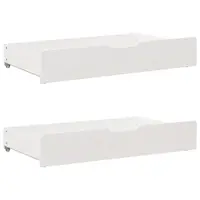 Gossi sertare de pat, 2 buc., 90x55x16 cm, alb, lemn masiv de pin