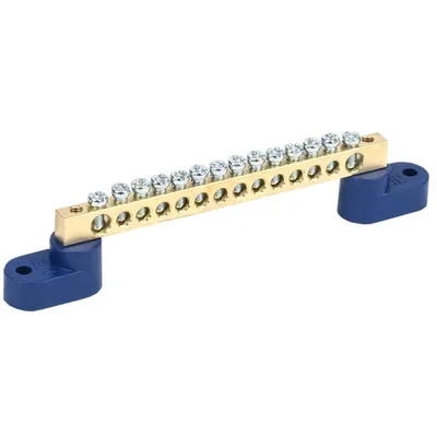 Neutral bus bars with two corner Izolators SHNI-6x9-14-U2-S