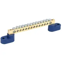 Neutral bus bars with two corner Izolators SHNI-6x9-14-U2-S