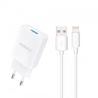 Incarcator Retea Cu Cablu Lightning Dudao A4EU, 10W, 2.1A, 1 x USB-A, Alb