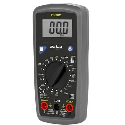 Multimetru universal Rebel Tools RB-30C, afisaj iluminat