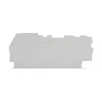 End and intermediate plate; 0.8 mm thick; for 3-conductor terminal blocks; gray