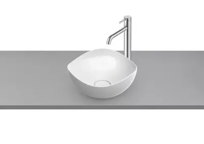 Lavoar tip bol Roca Ohtake A327A15000, 375 x 375 mm, montare pe blat, Alb