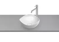 Lavoar tip bol Roca Ohtake A327A15000, 375 x 375 mm, montare pe blat, Alb