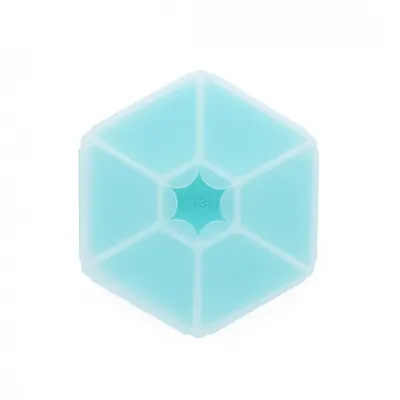 Cutie snack hexagon snackle cu 6 compartimente Melii blue