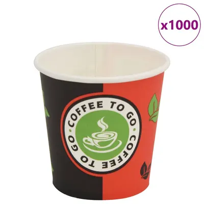 vidaXL Pahare de unică folosință pentru cafea 1000 buc. 120 ml (4 oz)