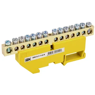 Neutral bus bar with DIN-Izolator SHNI-8x12-14-D-ZH