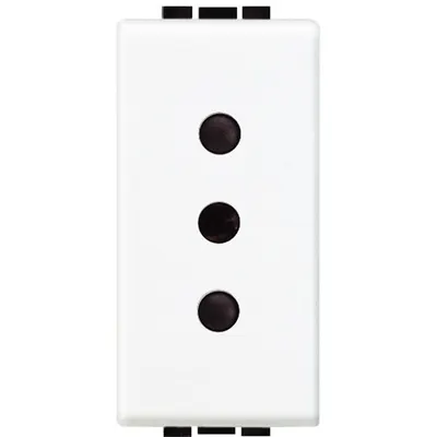 Priza standard italian 1 modul 10A Living Light Bticino N4113, alb