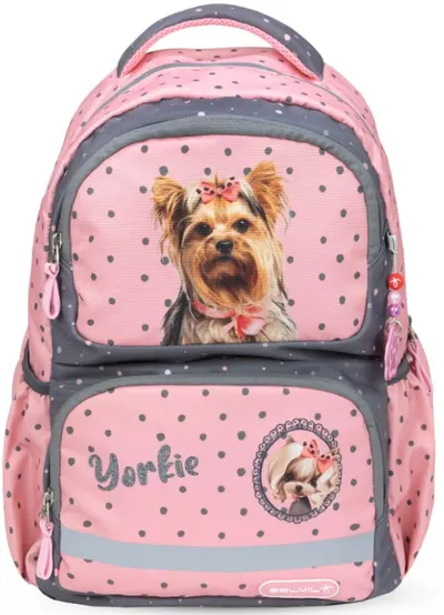 Ghiozdan școlar Belmil - Glam Yorkie, 1 compartiment