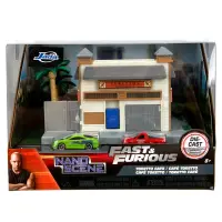 Set de joaca cu 2 masinute, Jada, Fast And Furious, Cafeneaua lui Toretto