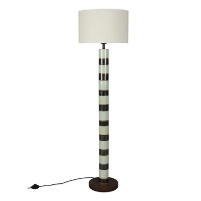 Lampadar maro închis/verde salvie cu abajur textil (înălțime 143 cm) Vertigo – Dutchbone