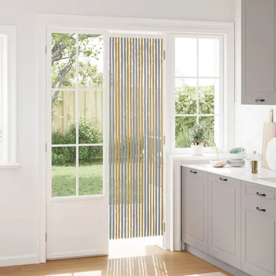 vidaXL Perdea pentru insecte din chenille Gri și Bej 56 x 200 cm