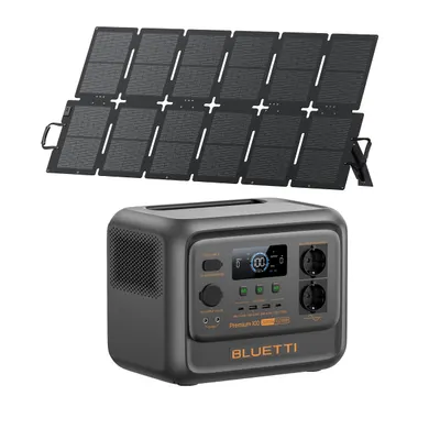Kit stație de alimentare BLUETTI Premium 100 V cu panou solar 220 W