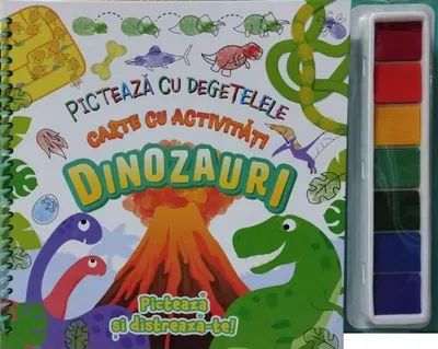 Dinozauri. Pictează cu degetele - Hardcover