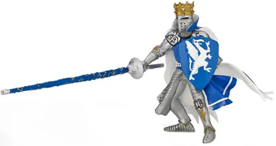 Figurina Papo The Medieval Era – Cavaler pe Dragonul Albastru