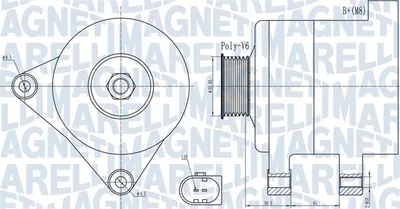 Alternator (14v, 140a) Potrivit Mercedes Sprinter 3-T (b906); Audi A1, A3, Q3, Tt; Seat Alhambra, Altea, Altea Xl, Ibiza Iv, Ibiza Iv Sc, Leon, Toledo Iv; Skoda Fabia Ii, Rapid 1.2-2.1d 05.03