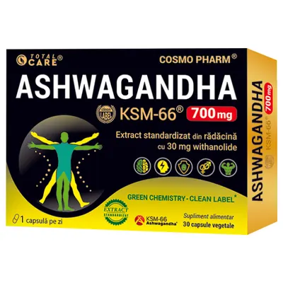Ashwagandha KSM 66 700mg, 30 capsule, Cosmopharm