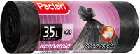 Saci de gunoi Paclan - Economic, 35 l, 20 buc., negre