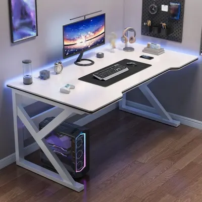 Birou gaming, structură metalică, design modern, 160 × 60 × 72 cm