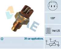 Senzor temperatura lichid racire (numar pini: 2, maro) potrivit RENAULT 19 I, 19 II, 19 II CHAMADE, TRAFIC 1.8 2.0 2.2 05.89-10.97