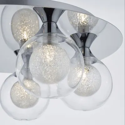 Lampa tavan Zeke 5 Light Flush Polished Chrome